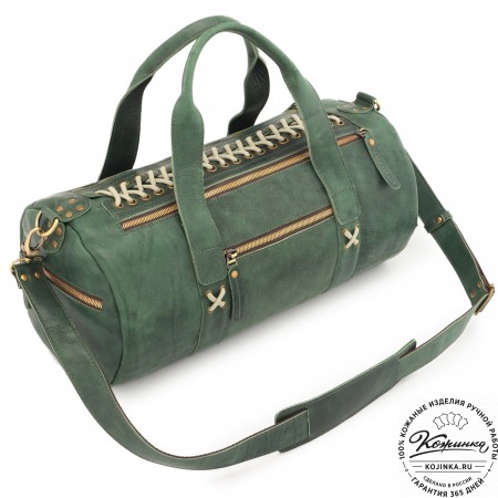  Кожаная сумка "Тайлер" (изумруд) 